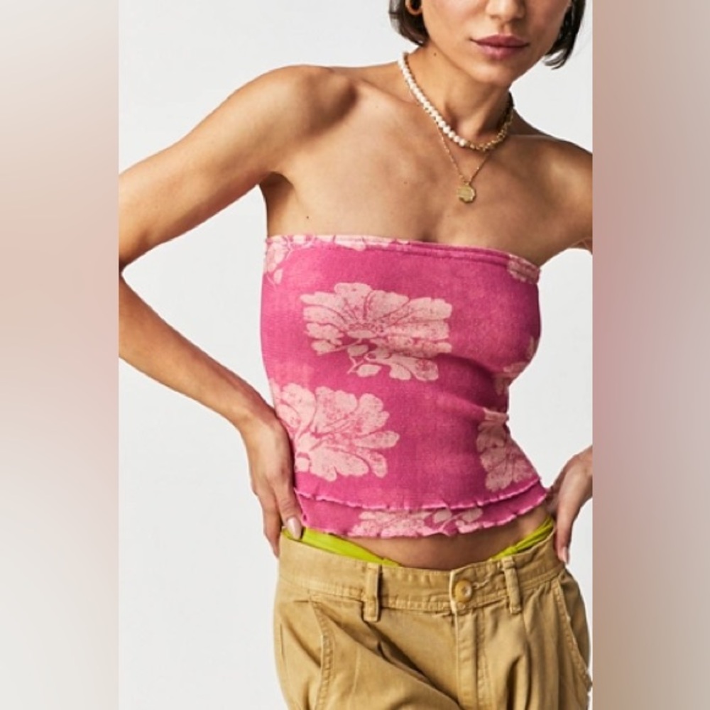 Free people poppy tube top xs